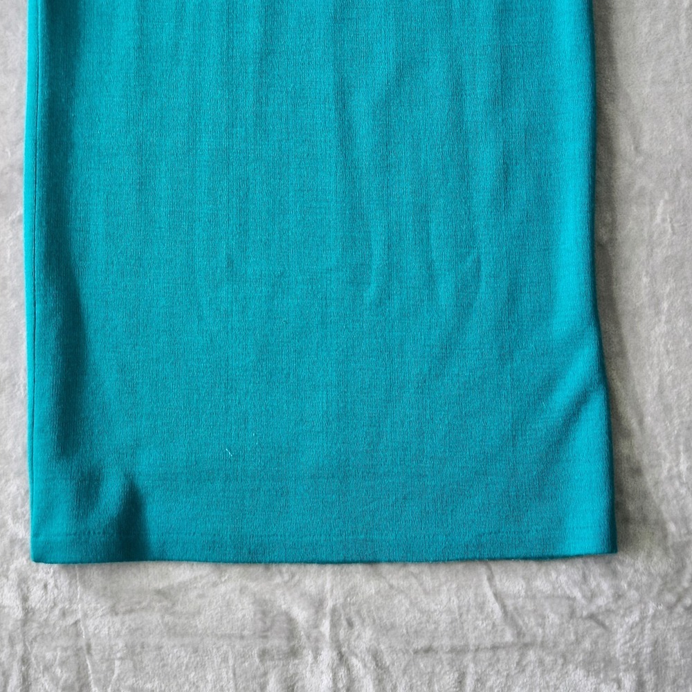 VTG I.K.C. Green Italian Orlandi Wool Blend Mock Neck Knit Sweater Dress M‎ New - Picture 4 of 16